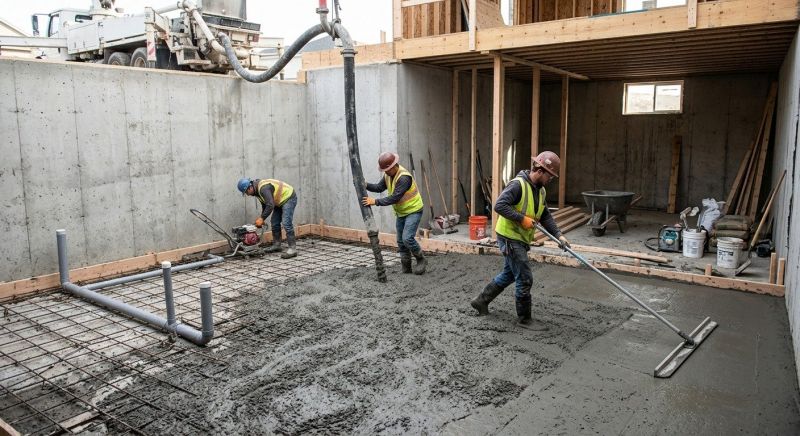 Basement Concrete Installation in Bristol, PA