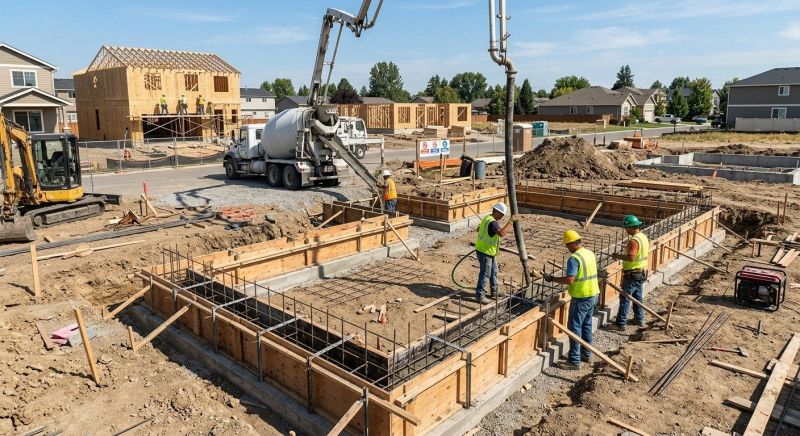 Foundation Construction in Waterford Works, NJ